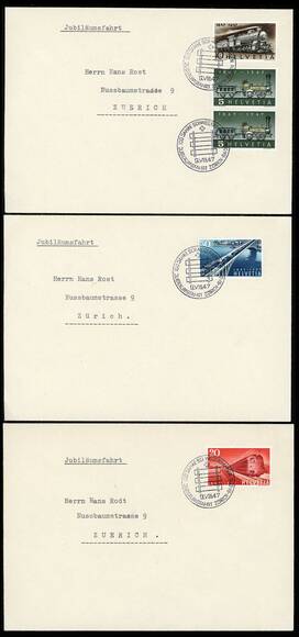 SCHWEIZ 1947 MiNr. 484-487 FDC