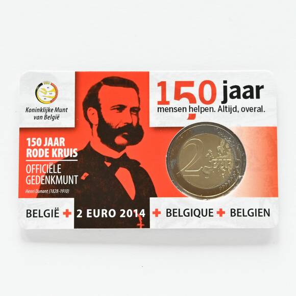 BELGIEN Coincard 2 Euro 2014 Rotes Kreuz