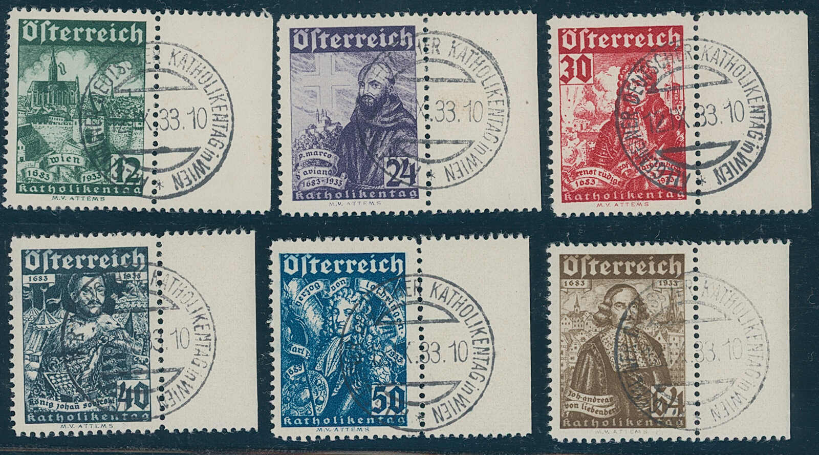 ÖSTERREICH 1933 MiNr. 557-562