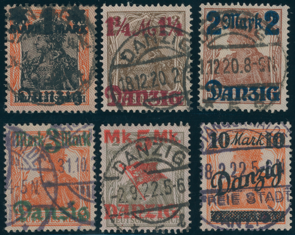 DANZIG 1920 MiNr. 41-46 II