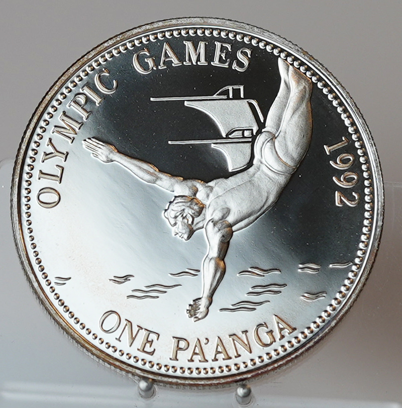 TONGA 1 Paanga 1991 Olympische Spiele 1992 Barcelona PP