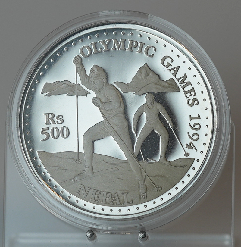 NEPAL 500 Rupees 1993 Olympische Winterspiele Lillehammer PP