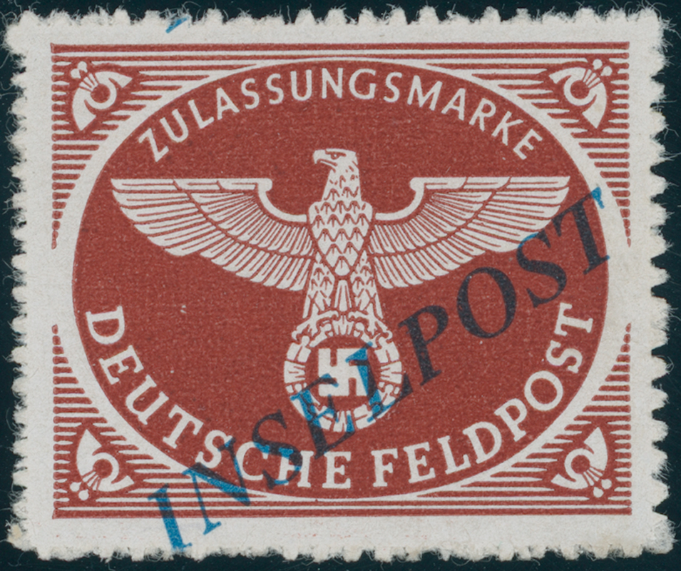 INSELPOST 1944 MiNr. 10 B b Platte I/2