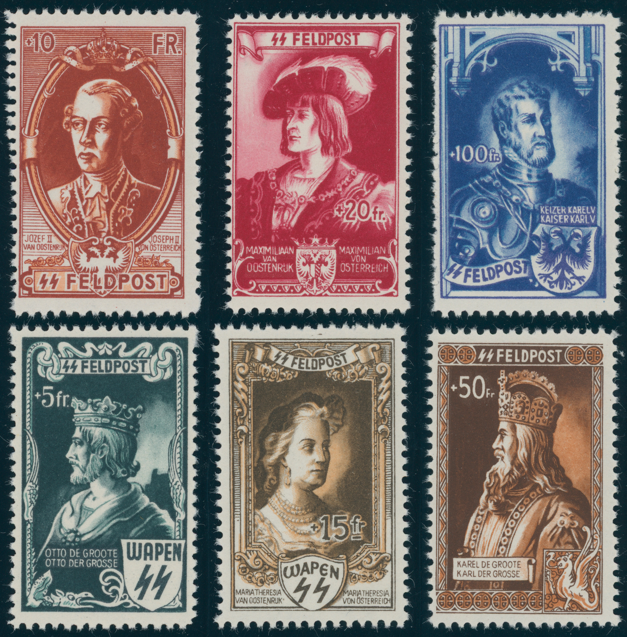 BELGIEN FLÄMISCHE LEGION MiNr. IX-XIV