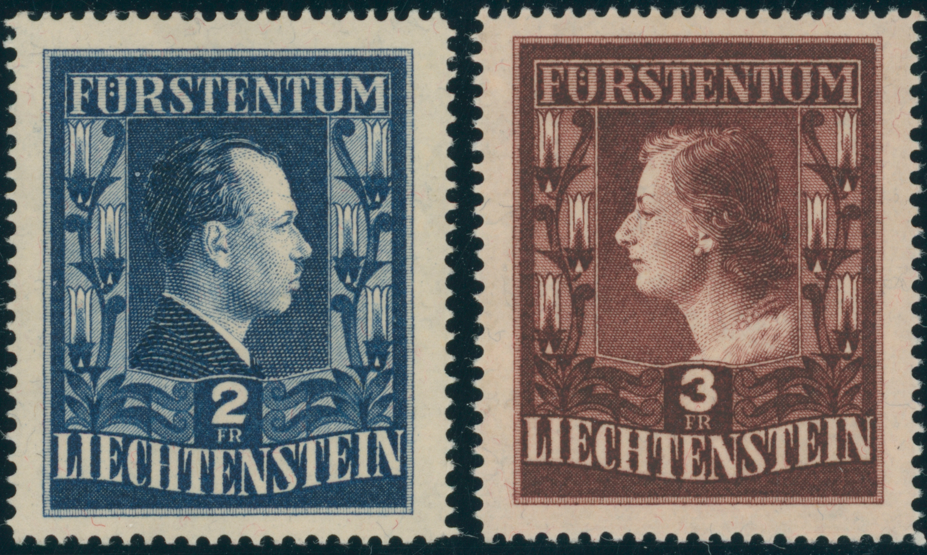 LIECHTENSTEIN 1951 MiNr. 304-305 B