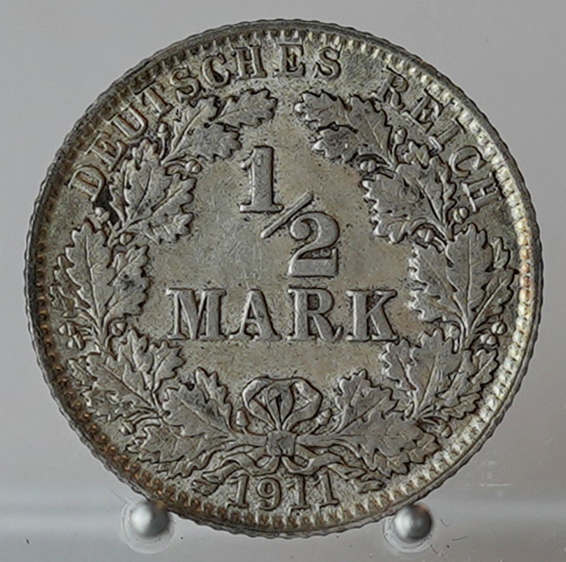 KAISERREICH 1/2 Mark 1911 J Jaeger 16