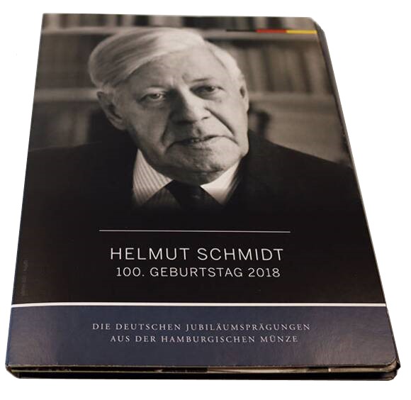 BRD 2018 Helmut Schmidt 5 x 2 Euro mit drei Silbermedaillen BRD 2018 Helmut Schmidt 5 x 2 Euro mit drei Silbermedaillen