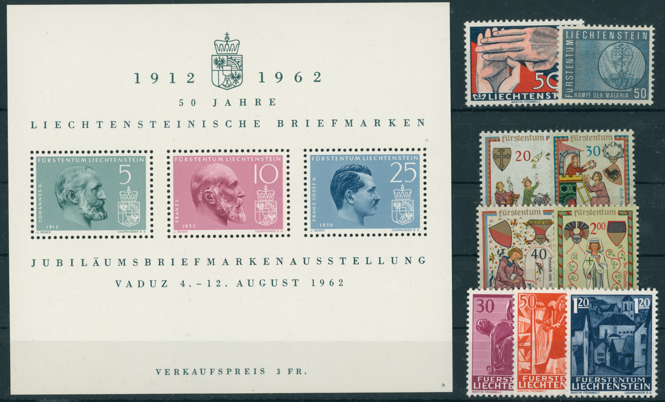 LIECHTENSTEIN Jahrgang 1962 komplett