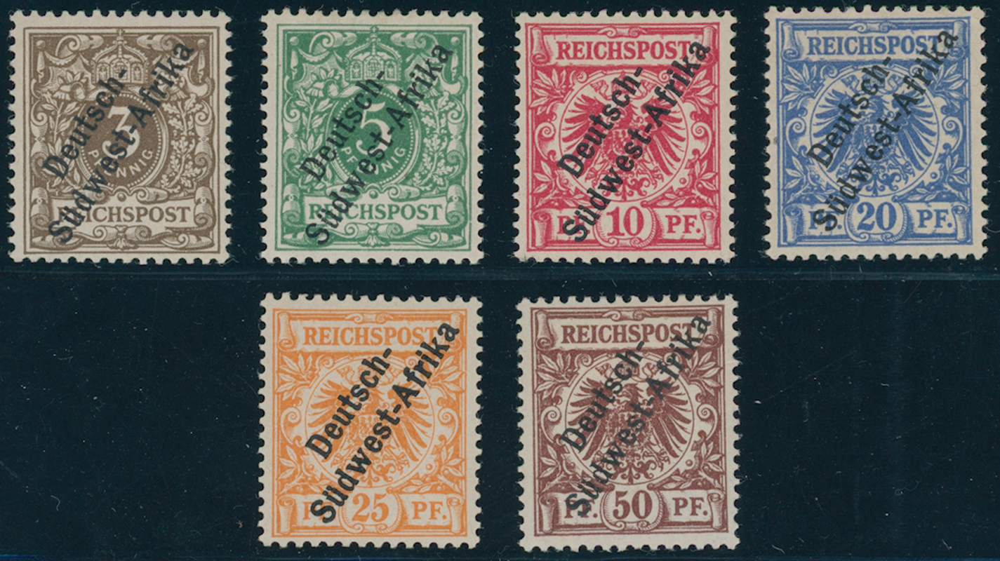 DEUTSCH-SÜDWESTAFRIKA 1898 MiNr. 1-4 + I/II