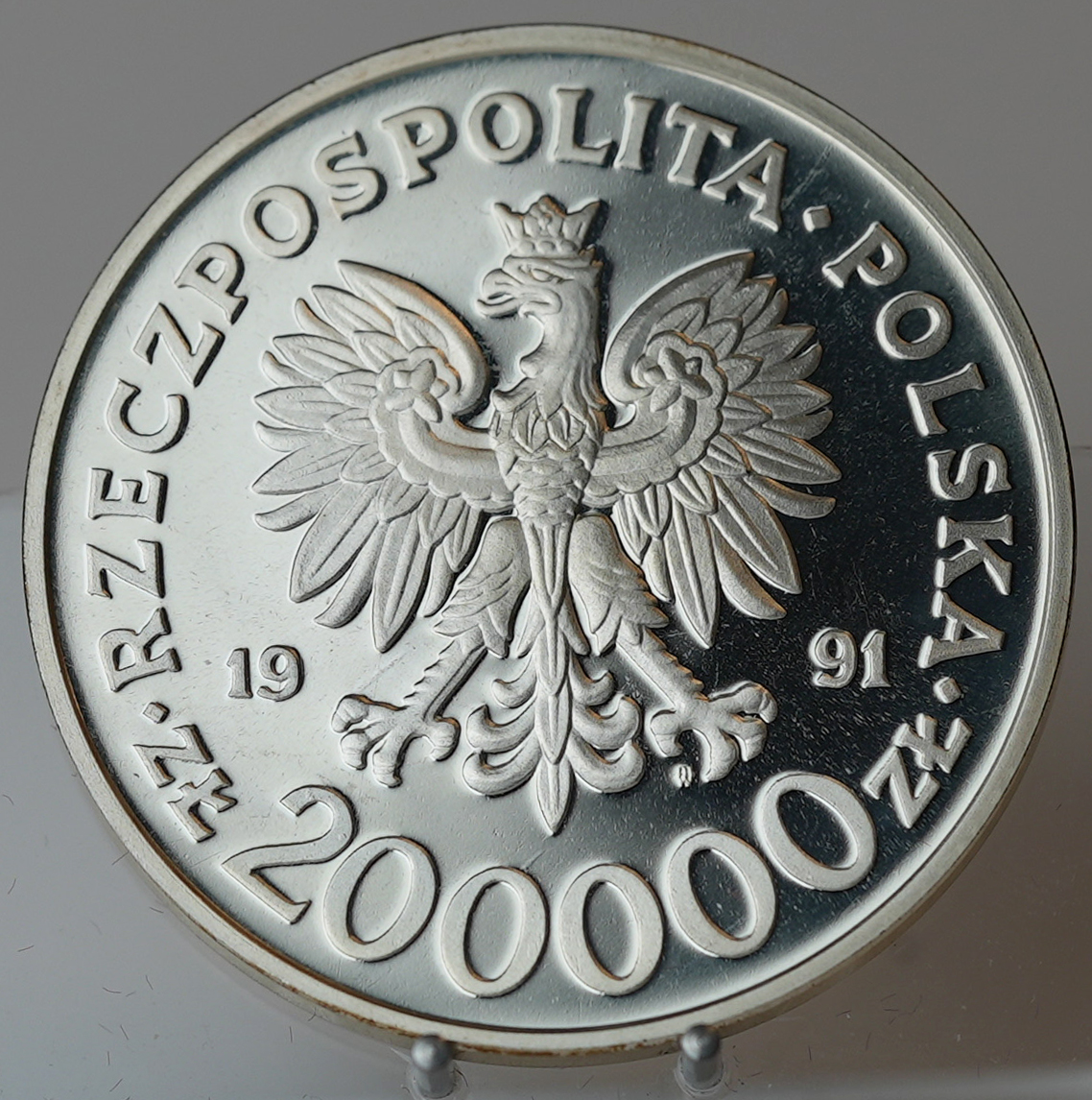 POLEN 200.000 Zlotych 1991 Olympische Spiele 1992 in Barcelona PP  Kopie