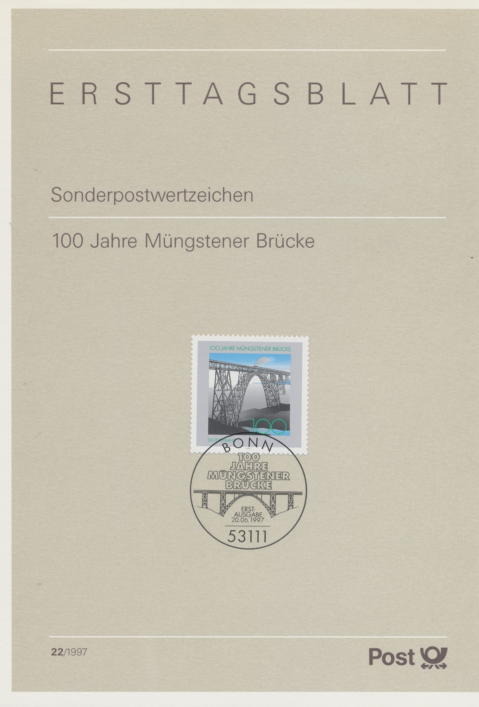 BRD Ersttagsblätter Jahrgang 1997