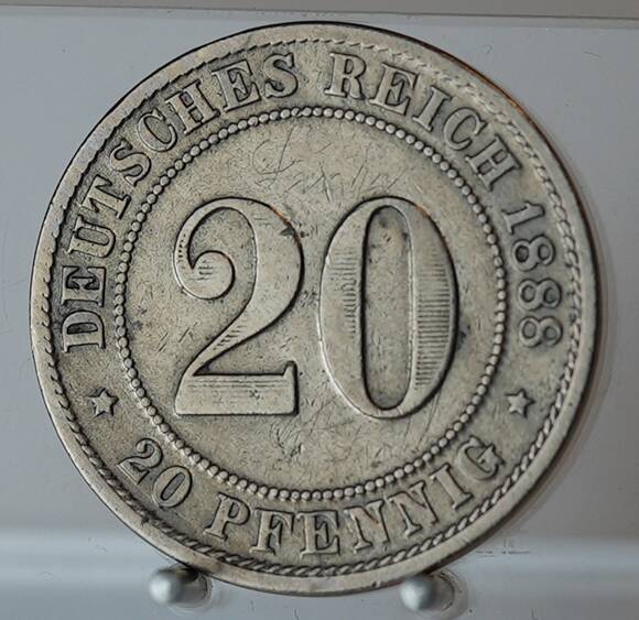 KAISERREICH 20 Pfennig 1888 G Jaeger 7