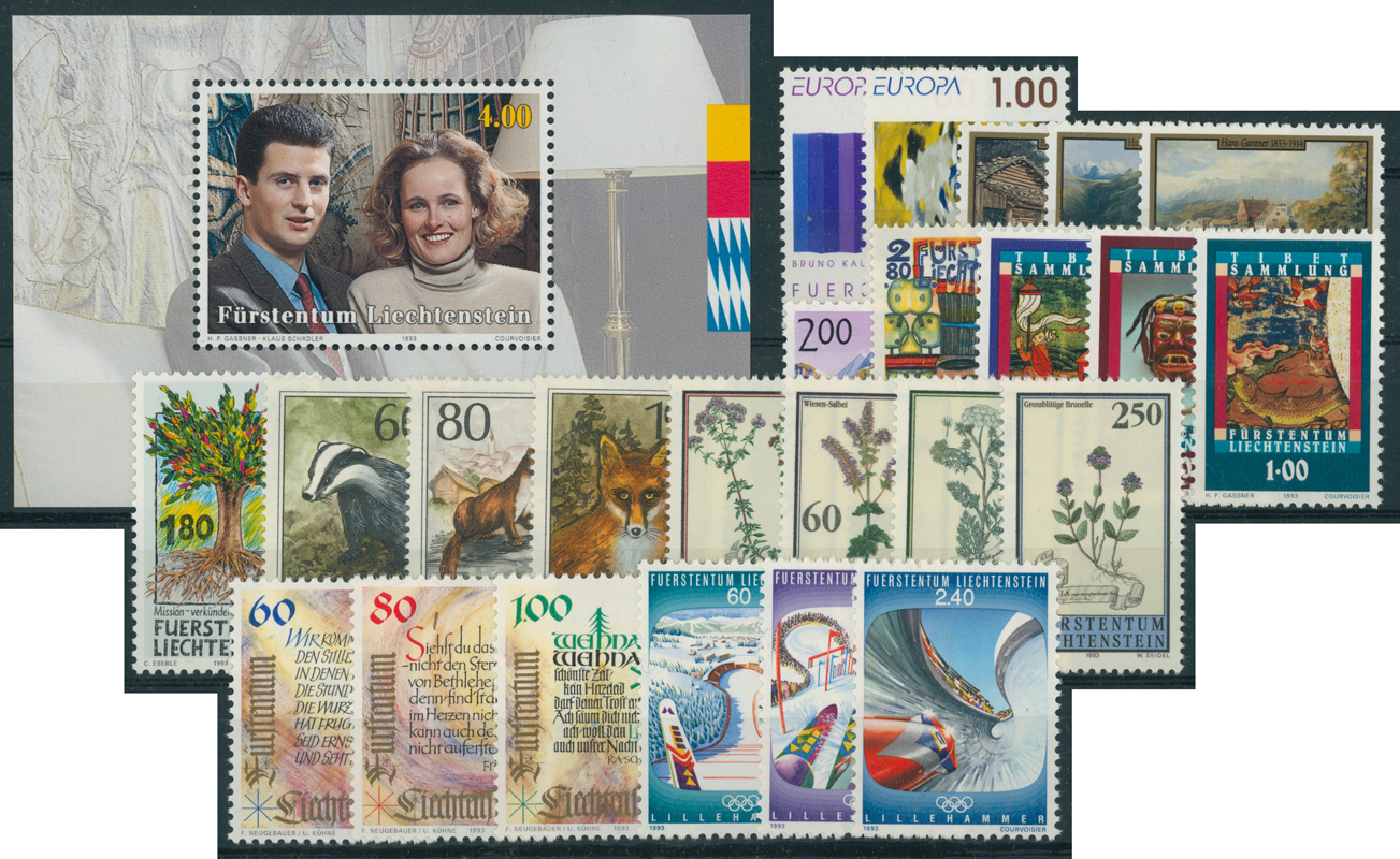 LIECHTENSTEIN Jahrgang 1993 komplett