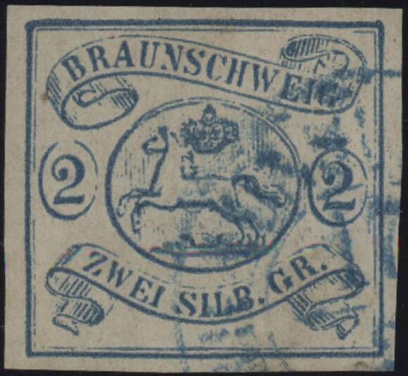 BRAUNSCHWEIG 1852 MiNr. 2 BRAUNSCHWEIG 1852 MiNr. 2