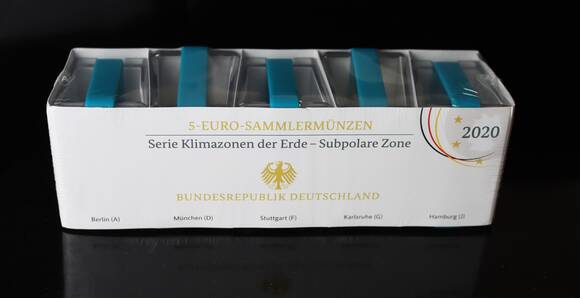 BRD 5 x 5 Euro 2020 Subpolare Zone PP-Komplettset