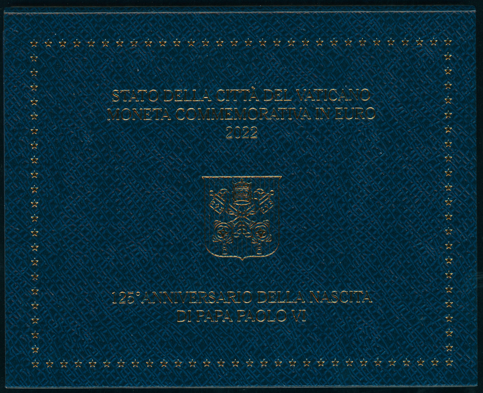 VATIKAN 2022 2 Euro 125. Geburtstag Papst Paul VI.