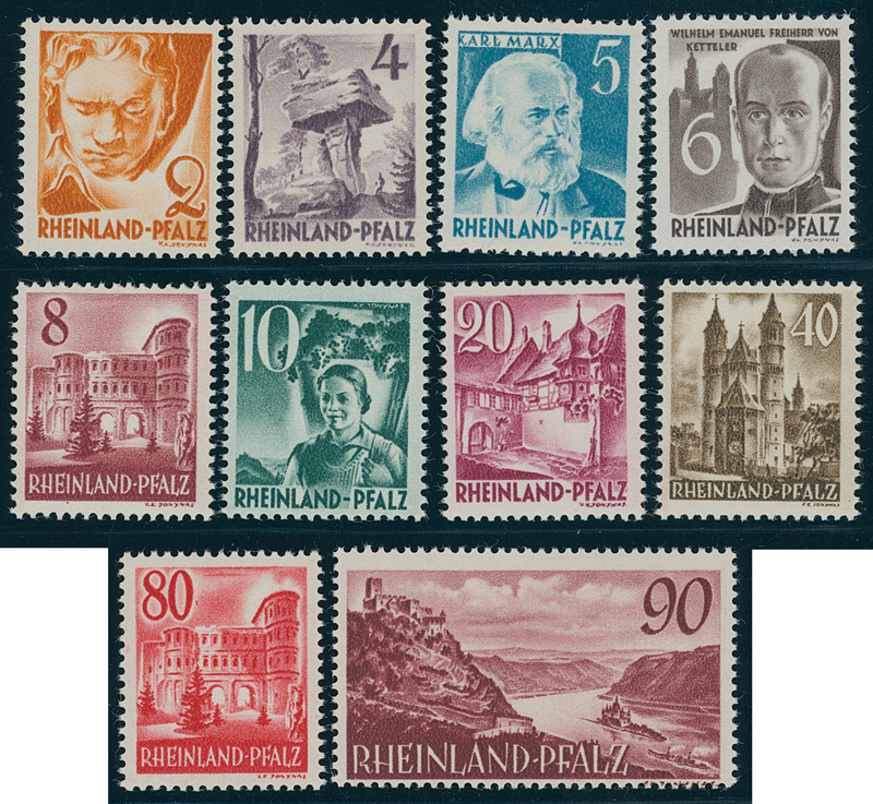 FZ RHLD.-PFALZ MiNr. 32-41 FZ RHLD.-PFALZ MiNr. 32-41