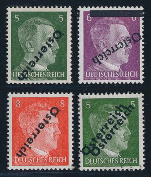 ÖSTERREICH 1945 MiNr. 660-662 K und 660 DD ÖSTERREICH 1945 MiNr. 660-662 K und 660 DD