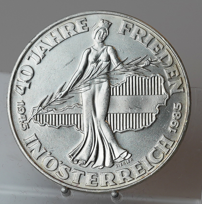 ÖSTERREICH 500 Schilling 1985 40 Jahre Frieden in Österreich