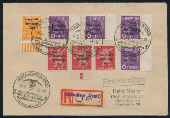 SBZ MiNr. 183 a AF IV SBZ MiNr. 183 a AF IV