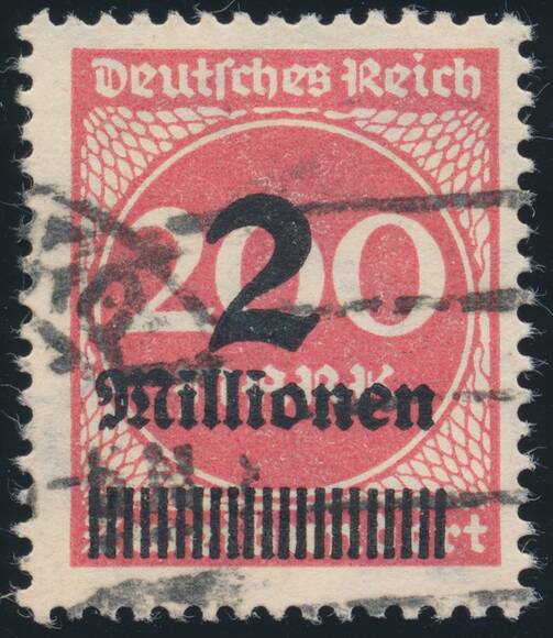 DR 1923 MiNr. 309 A P a Y liegendes Wasserzeichen