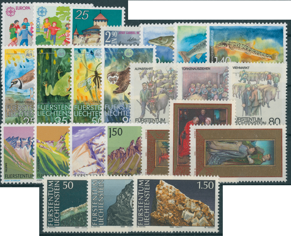 LIECHTENSTEIN Jahrgang 1989 komplett