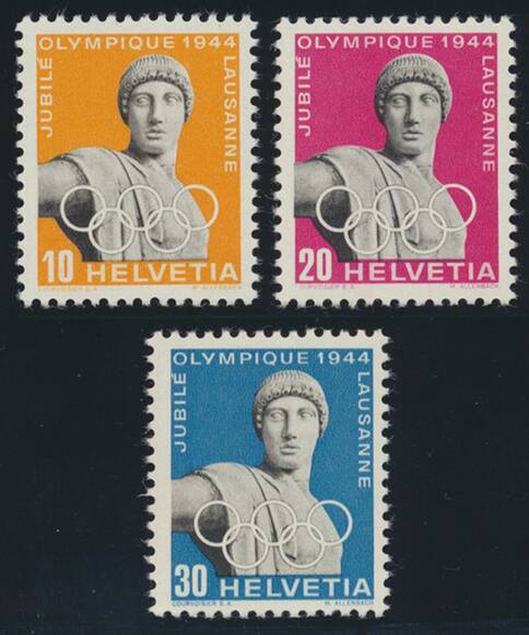 SCHWEIZ 1944 MiNr. 428-430 y