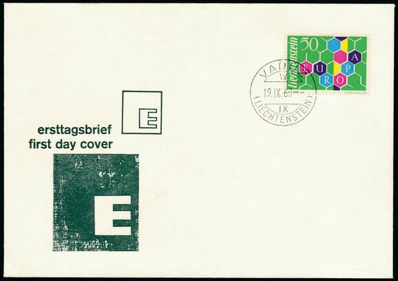 LIECHTENSTEIN 1960, MiNr. 398 I FDC