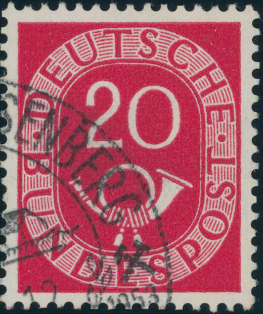 BRD 1951 MiNr. 130 Vb Wasserzeichen-Seltenheit
