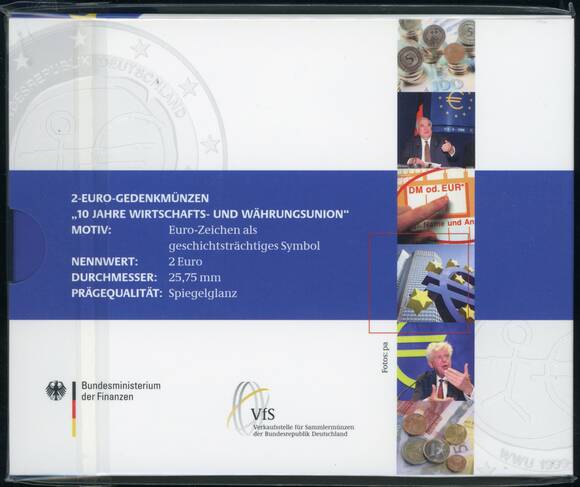 BRD 2009 10 Jahre WWU 5 x 2 Euro PP