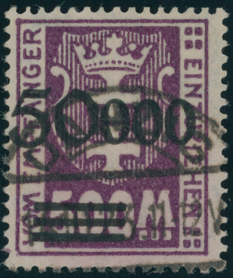 DANZIG PORTO 1923 MiNr. P 28 II