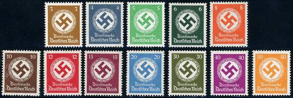 DR DIENST 1934 MiNr. 132-143 DR DIENST 1934 MiNr. 132-143