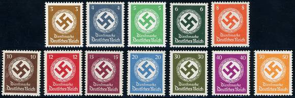 DR DIENST 1934 MiNr. 132-143