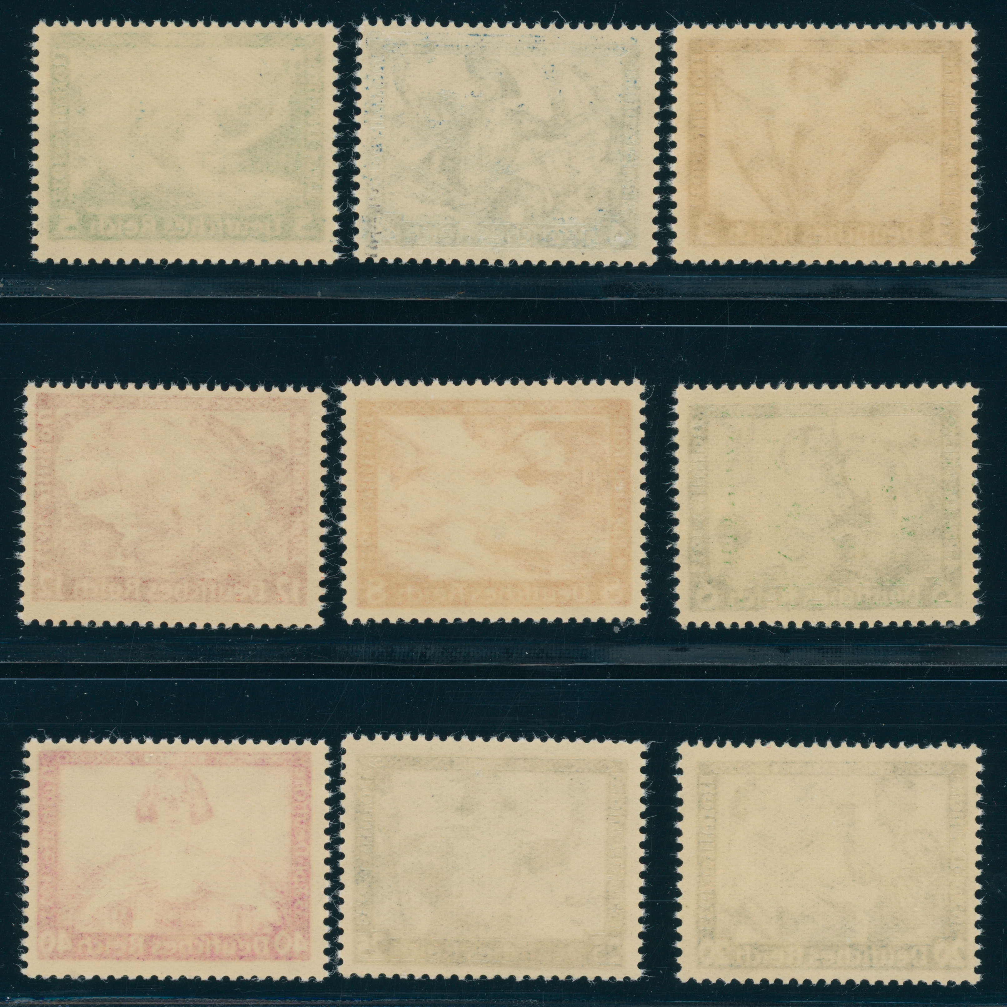 DEUTSCHES REICH 1933 MiNr. 499-507 A-Zähnung