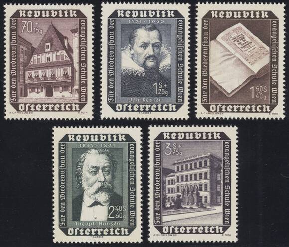 ÖSTERREICH 1953 MiNr. 989-993