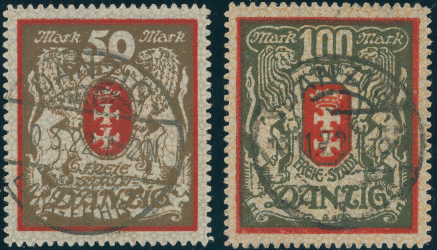 DANZIG 1922 MiNr. 100-101 Y
