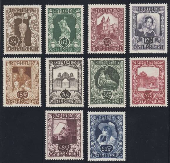 ÖSTERREICH 1947 MiNr. 812-821