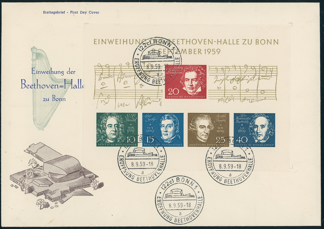BRD 1959, Block 2 FDC