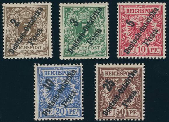 DEUTSCH-OSTAFRIKA 1896 MiNr. 6-10