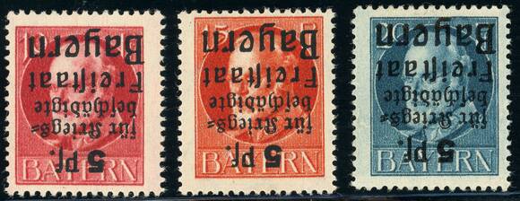 BAYERN 1919 MiNr. 171-173 AK BAYERN 1919 MiNr. 171-173 AK