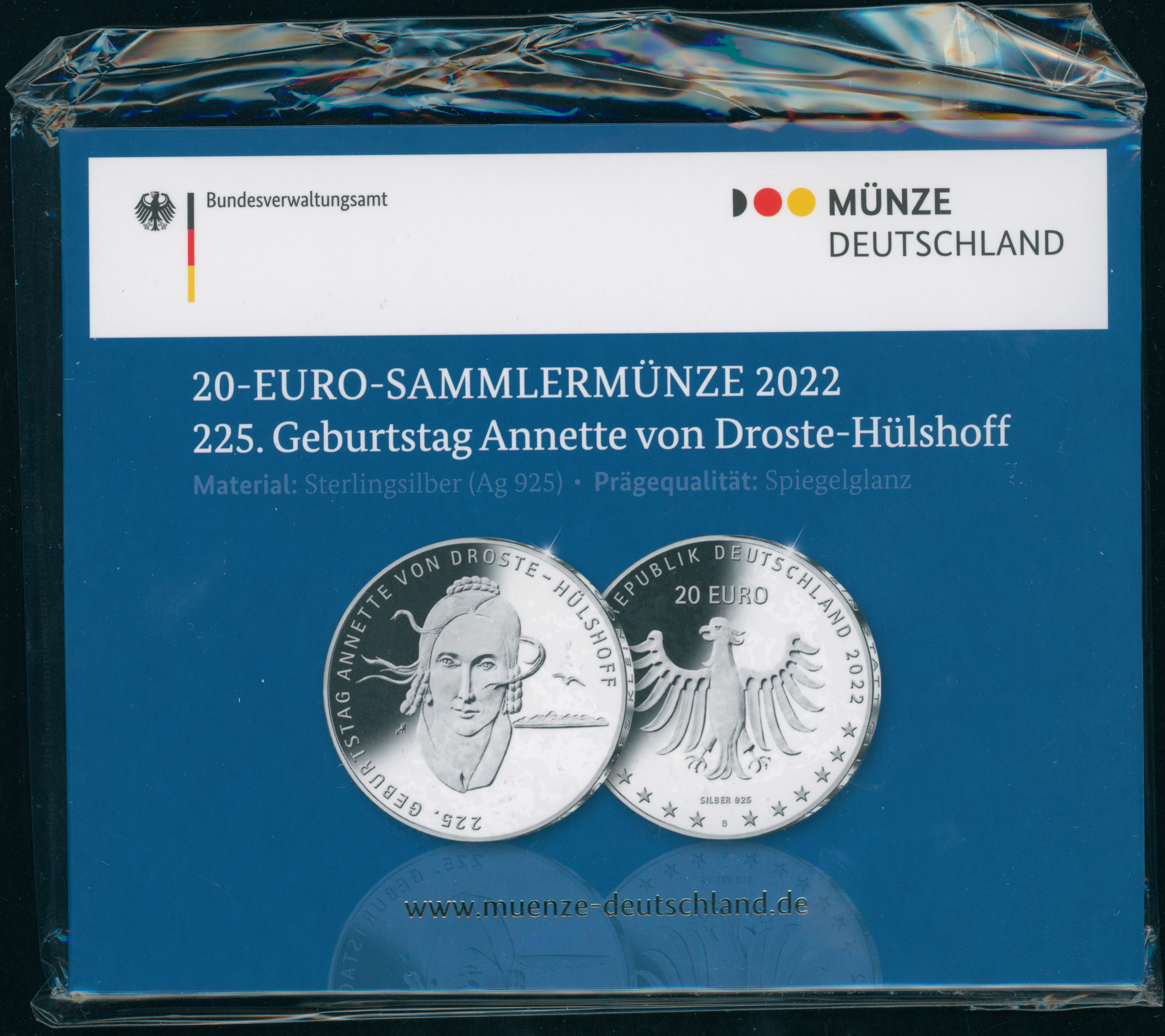 BRD 20 Euro 2022 A Annette von Droste-Höshoff PP