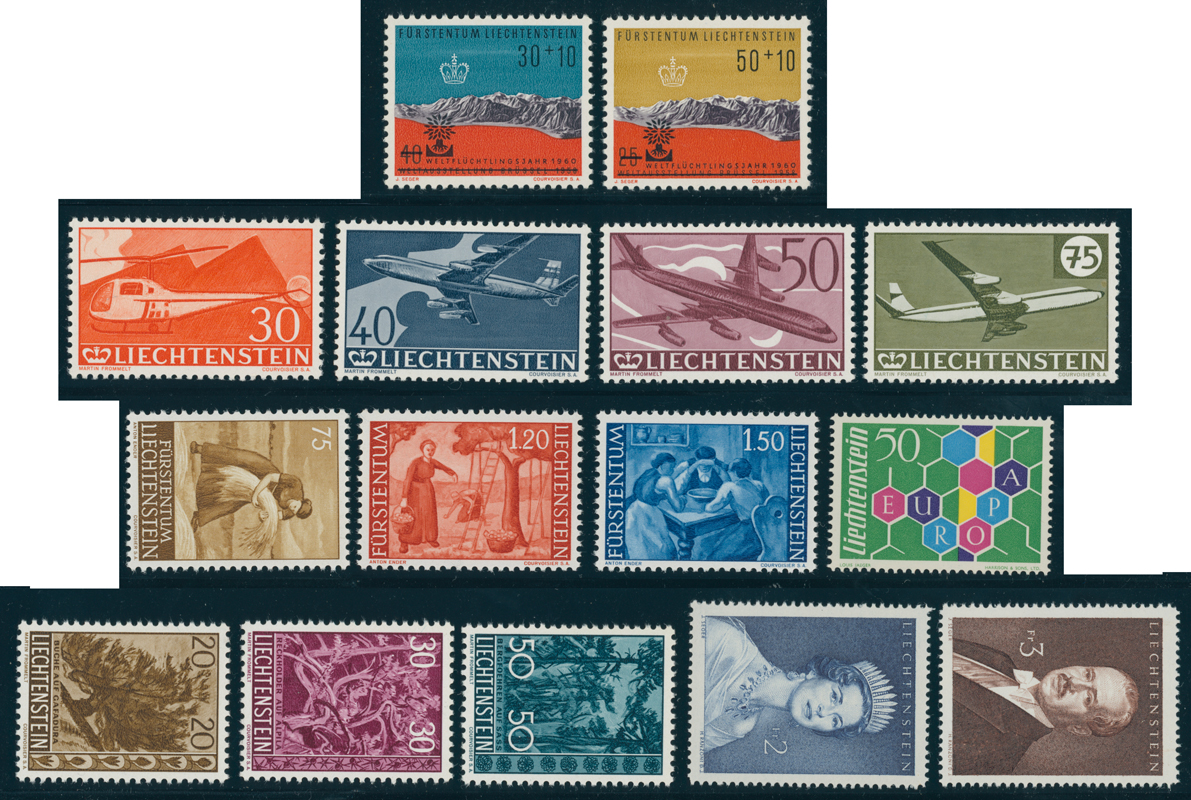 LIECHTENSTEIN Jahrgang 1960 komplett