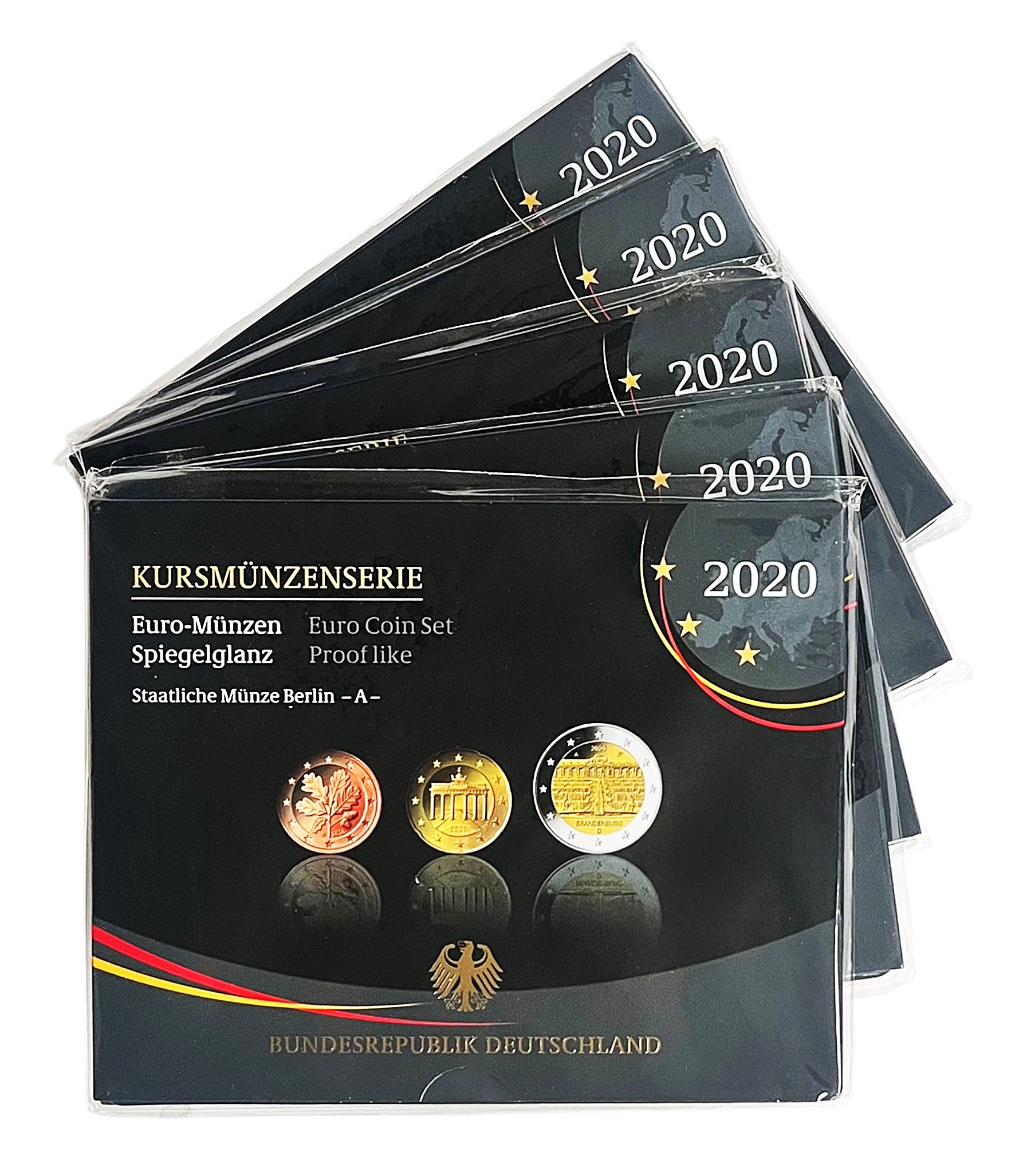 BRD 2020 Kursmünzsätze ADFGJ komplett PP