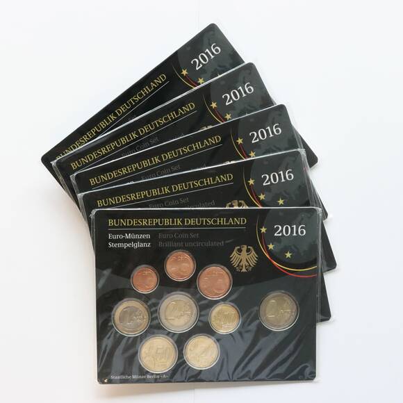 BRD 2016 Kursmünzsätze ADFGJ komplett BRD 2016 Kursmünzsätze ADFGJ komplett