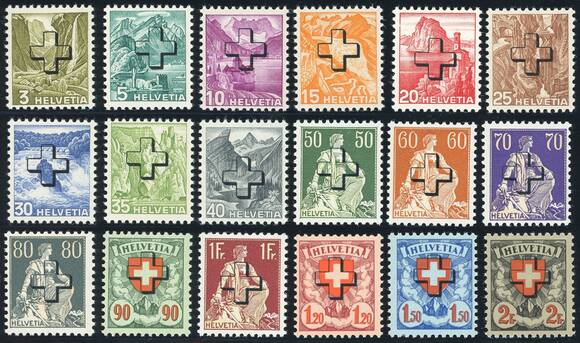 SCHWEIZ 1938 Dienst 28-45