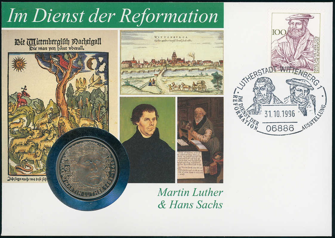 BRD 1983/1996 Numisbrief Im Dienst der Reformation