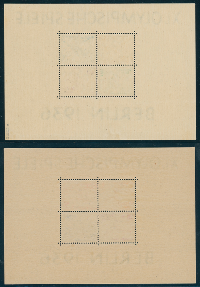 DEUTSCHES REICH 1936 Block 5-6 z dickes Papier