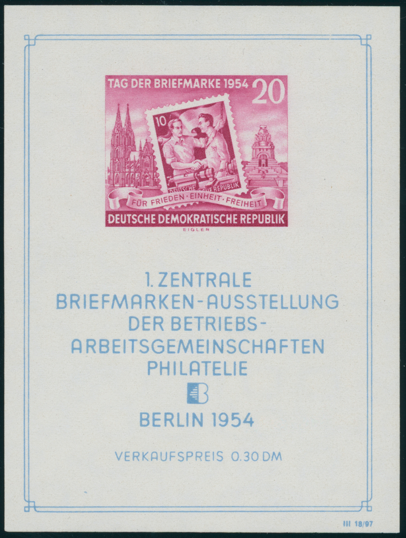 DDR 1954 Block 10 XII PF II