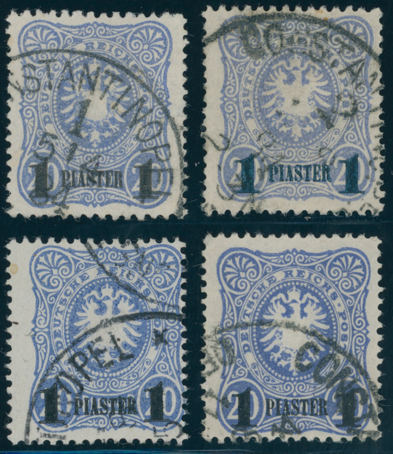 DP TÜRKEI 1884 MiNr. 3 a bis d
