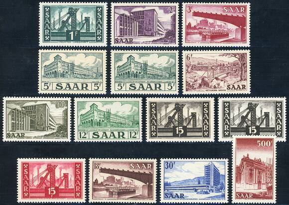 SAARLAND 1952 MiNr. 319-337